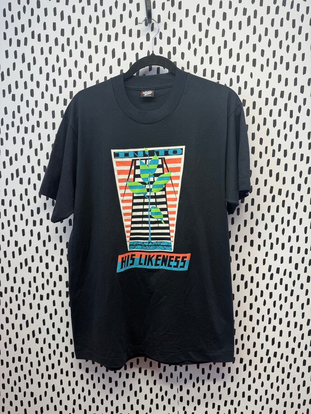 Y2K black tee screen stars best his likeness mens size large single stitch